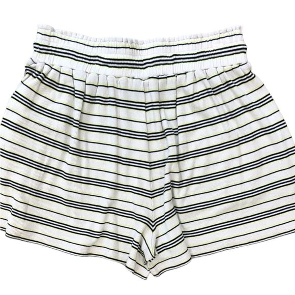VOLCOM LADIES POPZTONE SHORTS SASSY STRIPED PAIR OF SHORTS HIGH WAISTED NWT - Picture 4 of 6